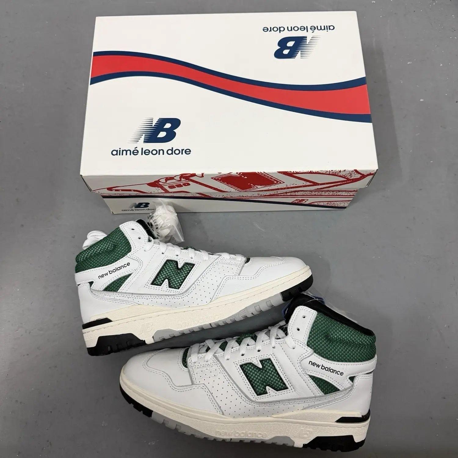 🌿Aimé Leon Dore × NB650 白绿复古中帮太有格调✨